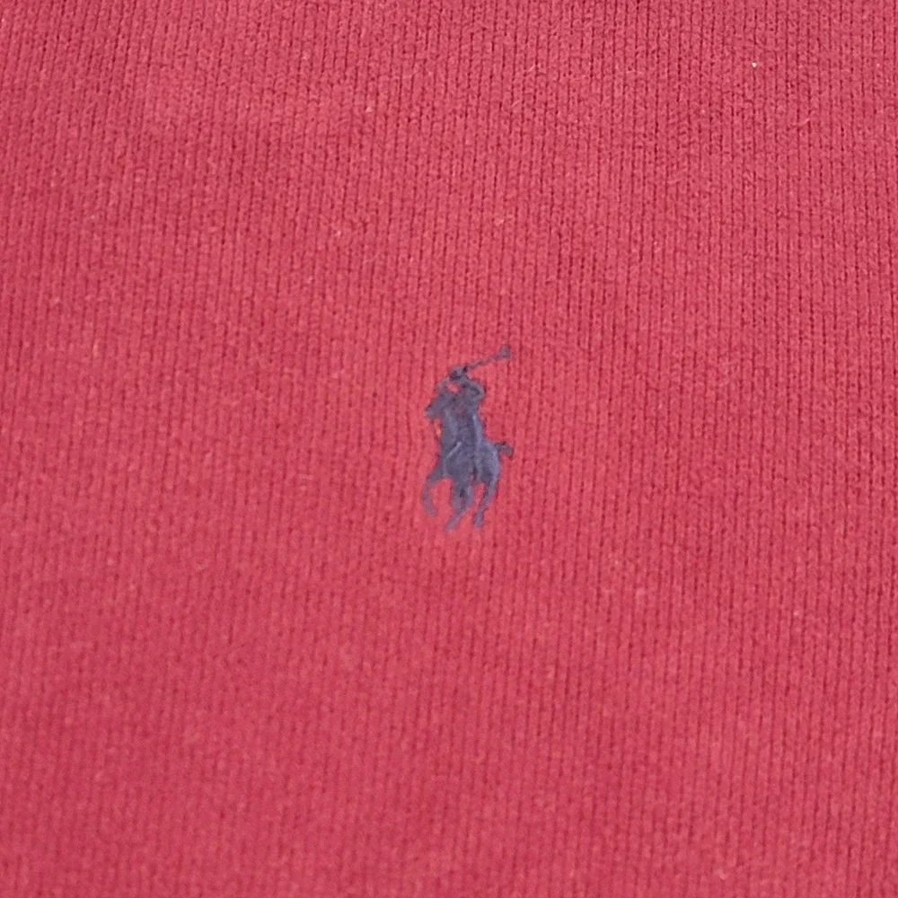 Polo Ralph Lauren Quarter Zip Sweater Ribbed Pullover Burgundy Men's Medium